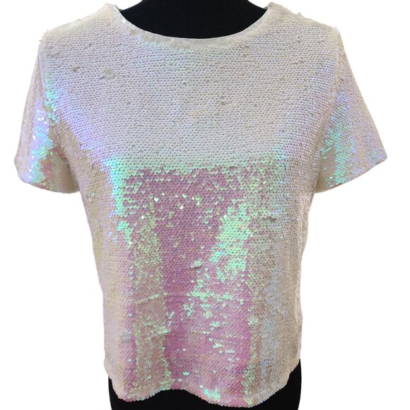 Luxury Evening Cocktail Party Beaded Sequins Runway Couture Top Blouse Jacket NW - Picture 12 of 16